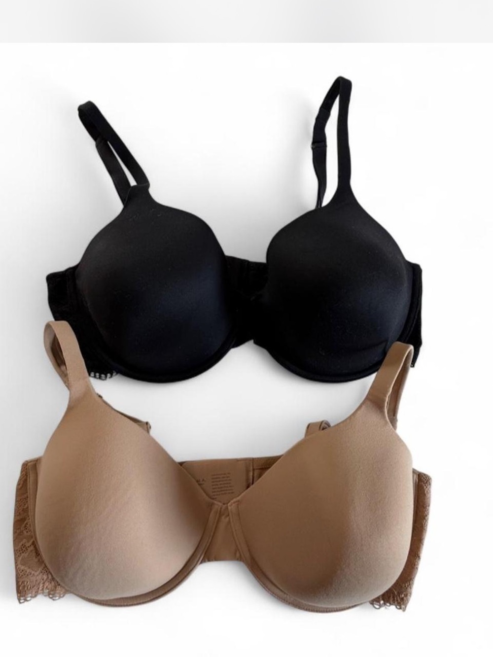 Two Soma Demi Bras in Black & Nude
